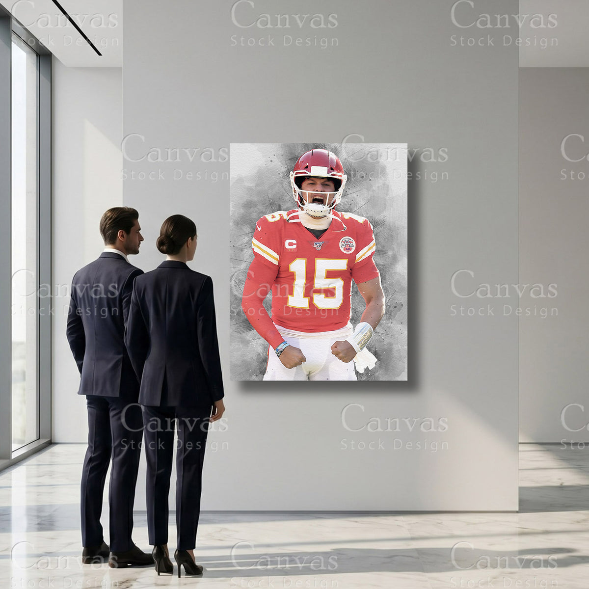 Patrick Mahomes professional football wall decor