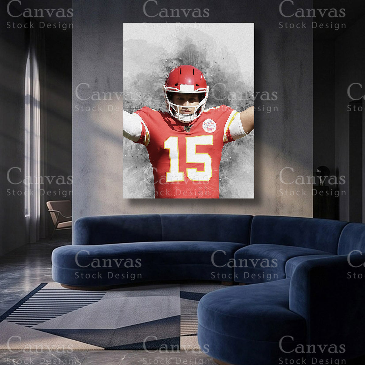 Patrick Mahomes NFL canvas artwork