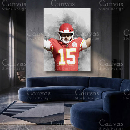 Patrick Mahomes NFL canvas artwork