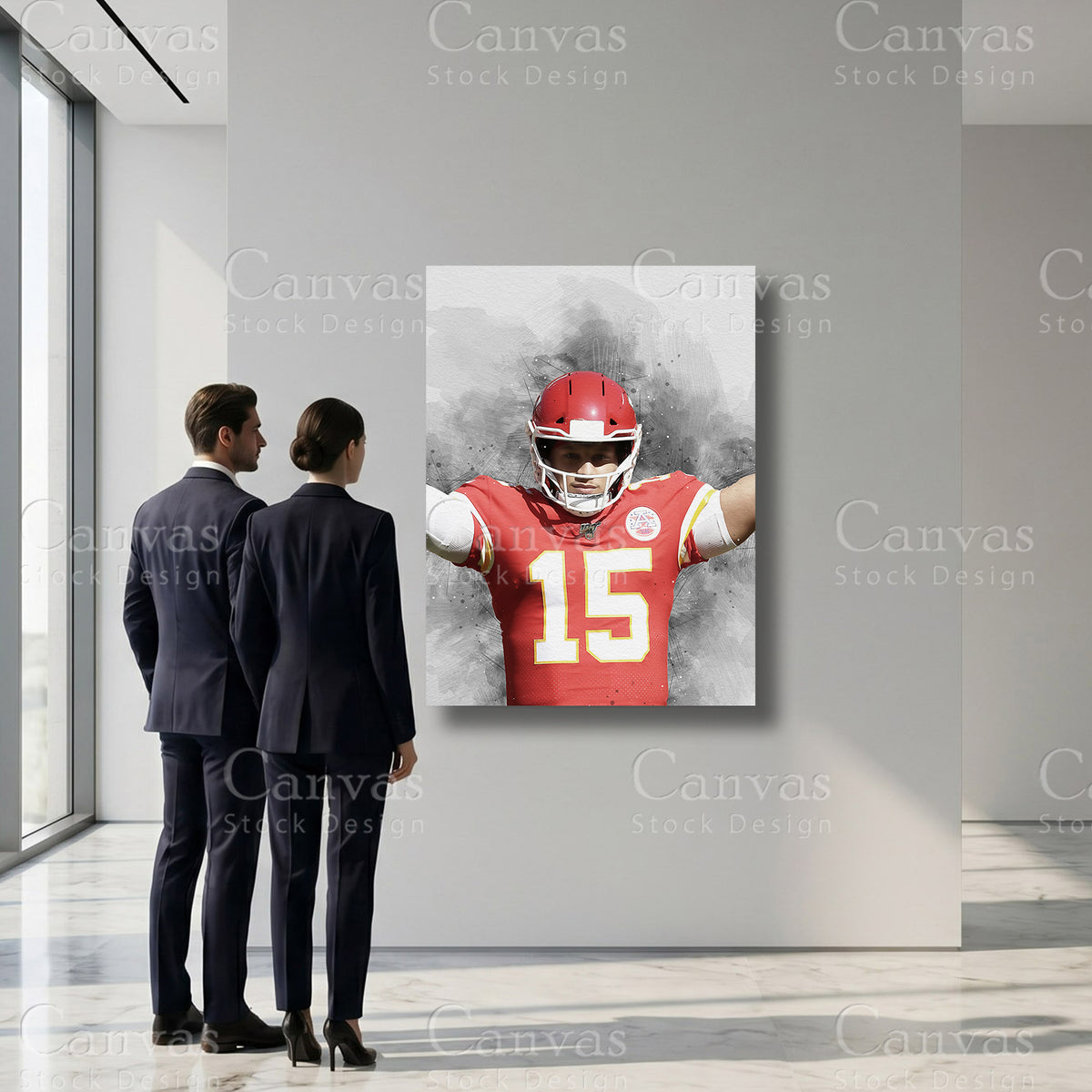Patrick Mahomes professional football wall decor
