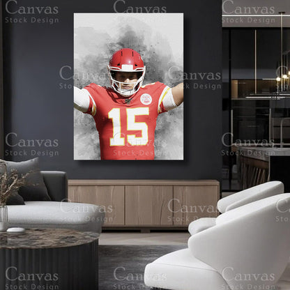 Patrick Mahomes statement quarterback artwork