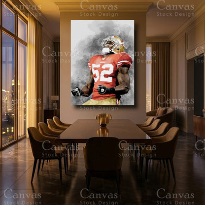 Patrick Willis luxury NFL canvas wall art