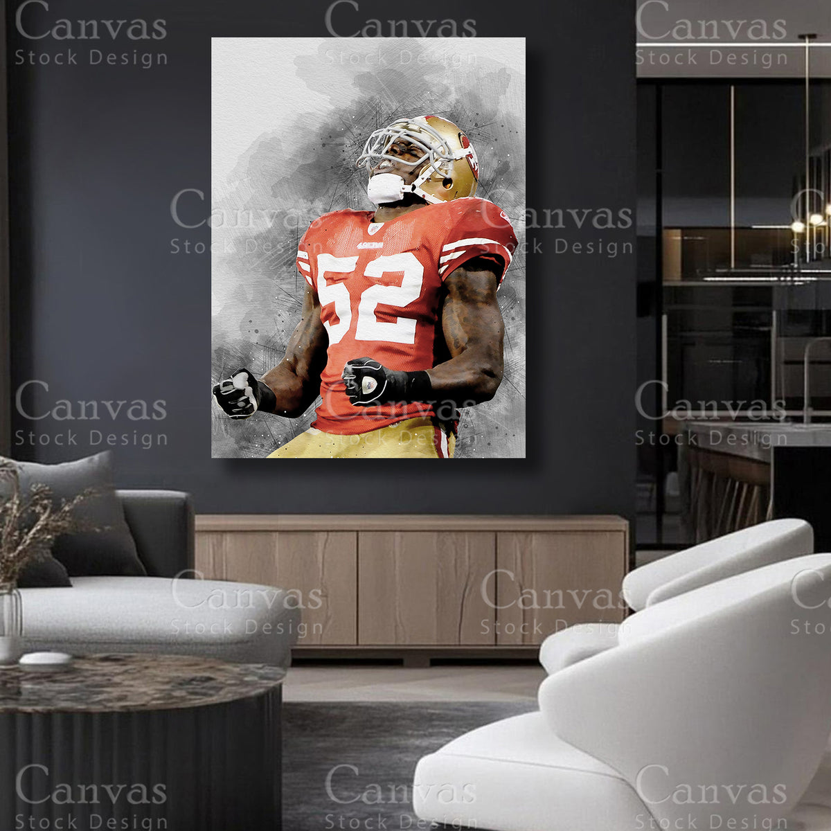 Patrick Willis linebacker sports artwork