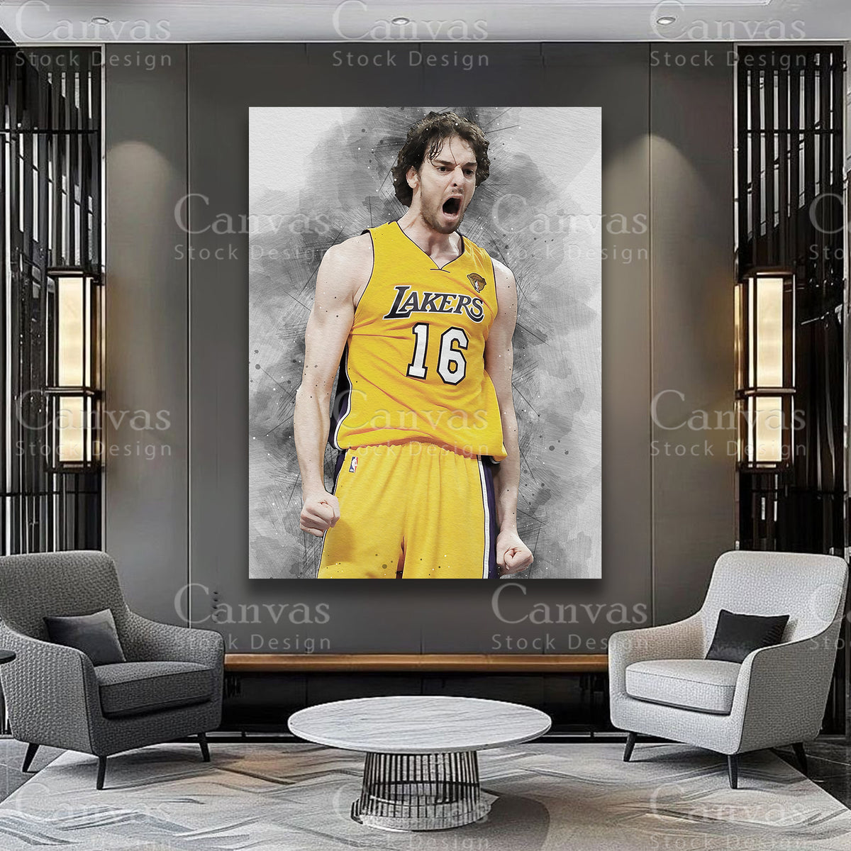 Pau Gasol premium sports canvas artwork