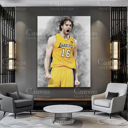 Pau Gasol premium sports canvas artwork