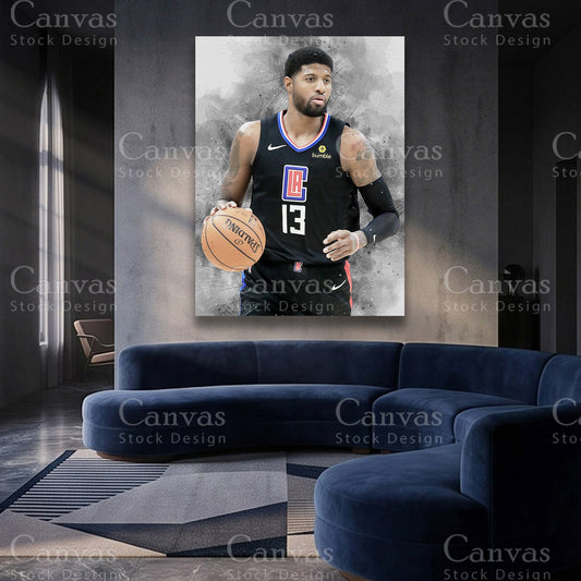 Paul George NBA canvas artwork