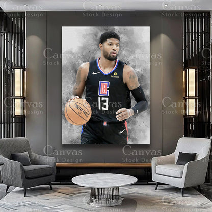 Paul George premium sports canvas artwork