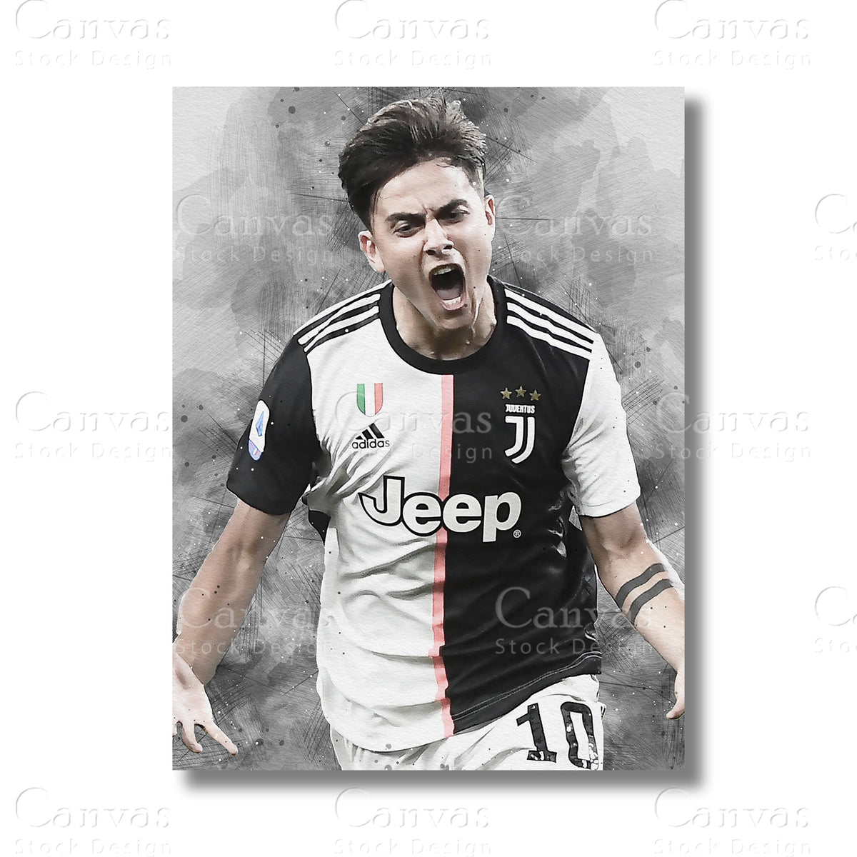 Paulo Dybala Signature Soccer Canvas Wall Art