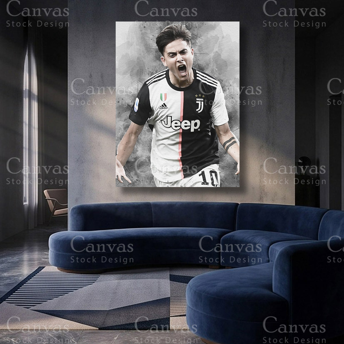 Paulo Dybala Soccer Canvas Artwork