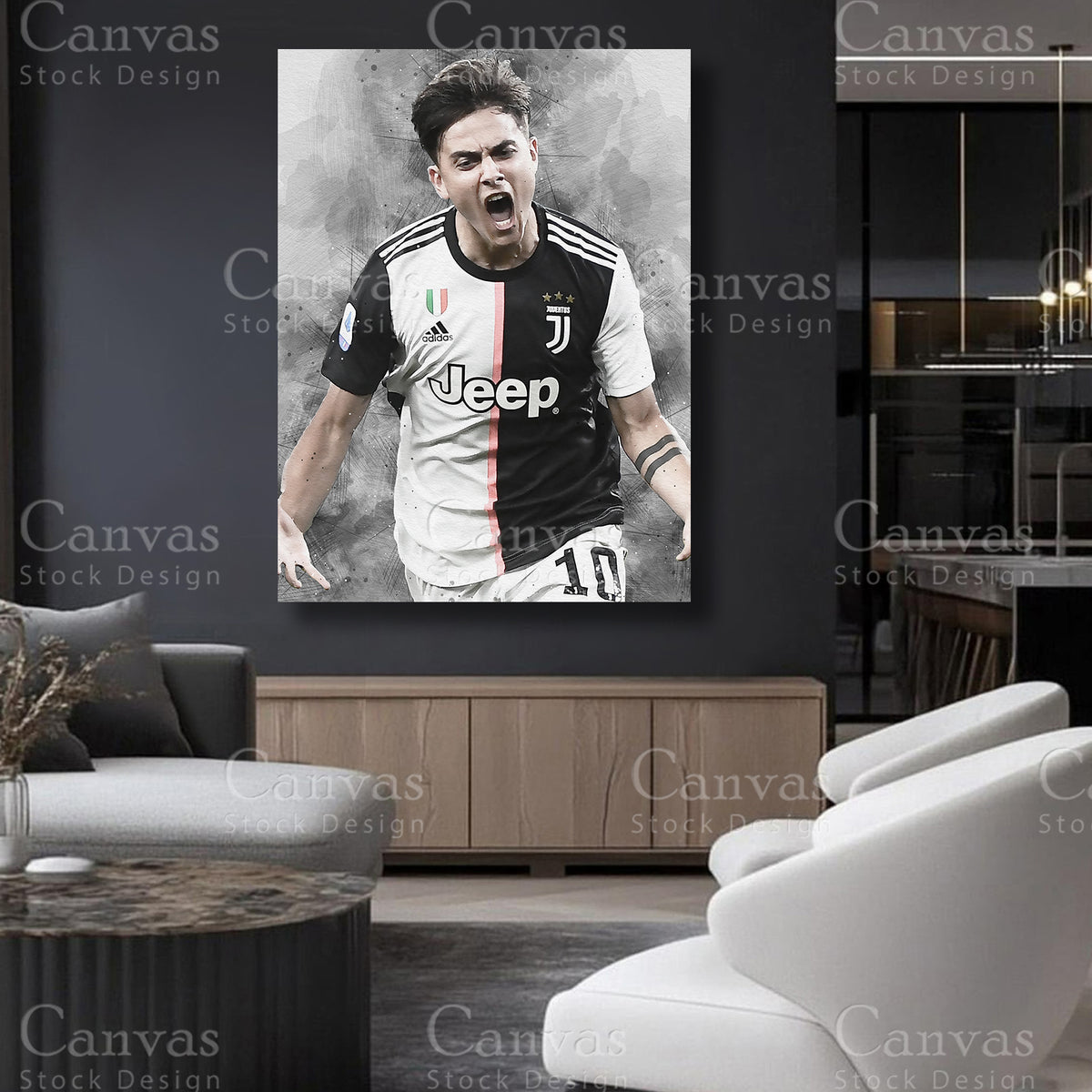 Paulo Dybala Luxury Soccer Wall Art