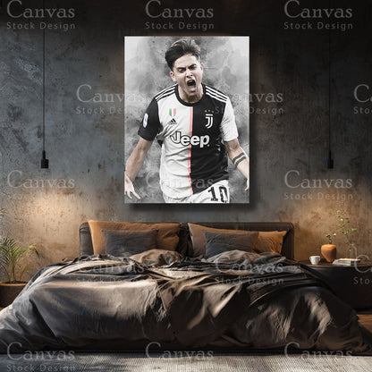 Paulo Dybala Premium Soccer Canvas Wall Art