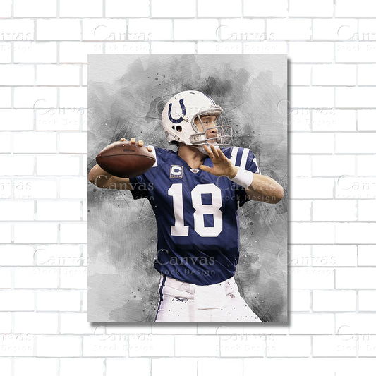 Peyton Manning Canvas Wall Art