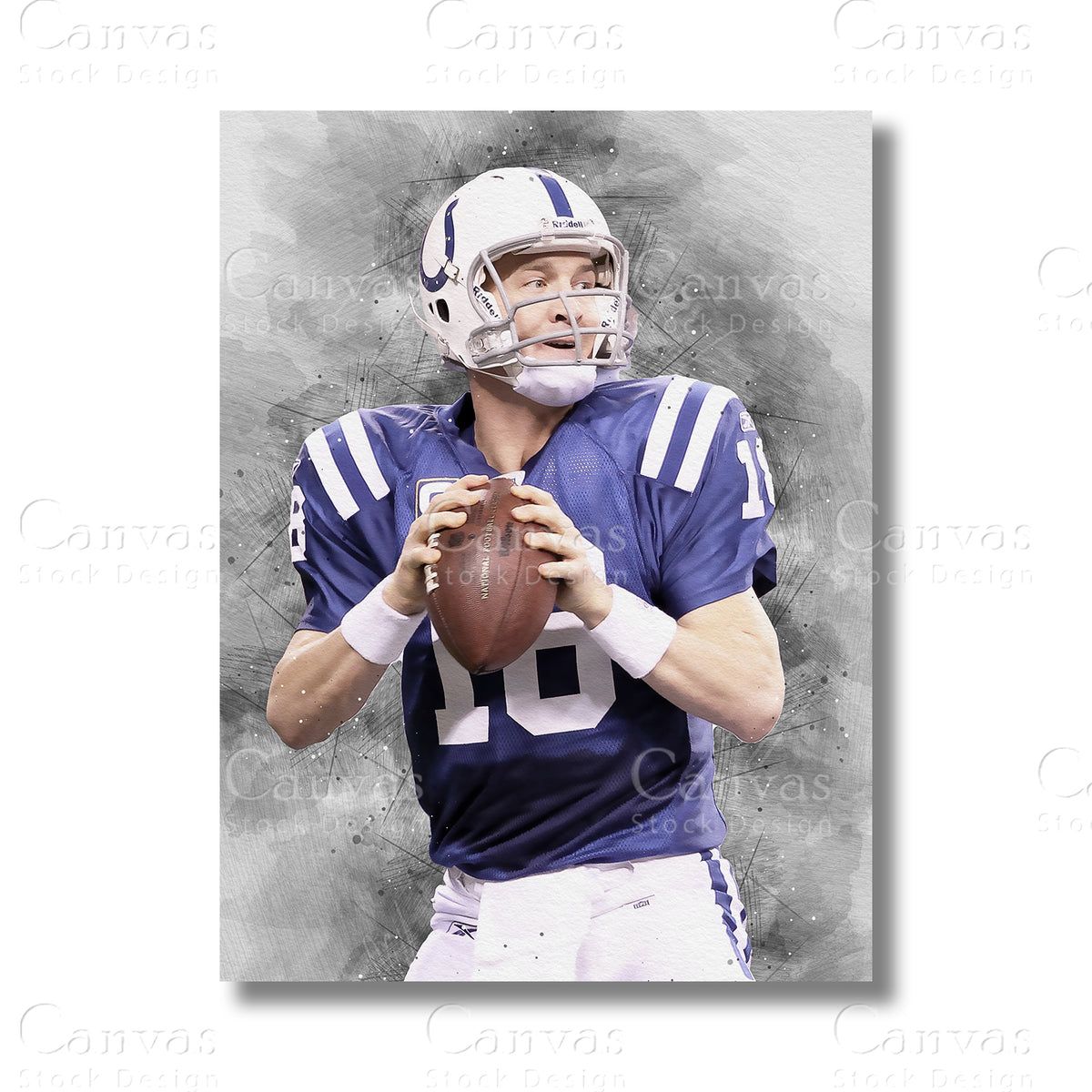 Peyton Manning Distinguished NFL Canvas Wall Art