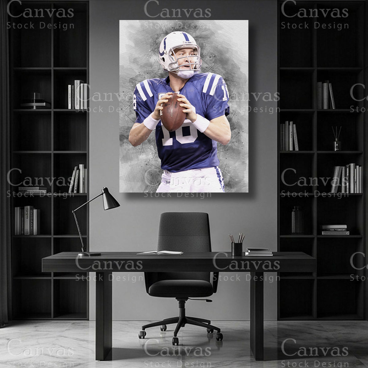 Peyton Manning quarterback NFL wall art