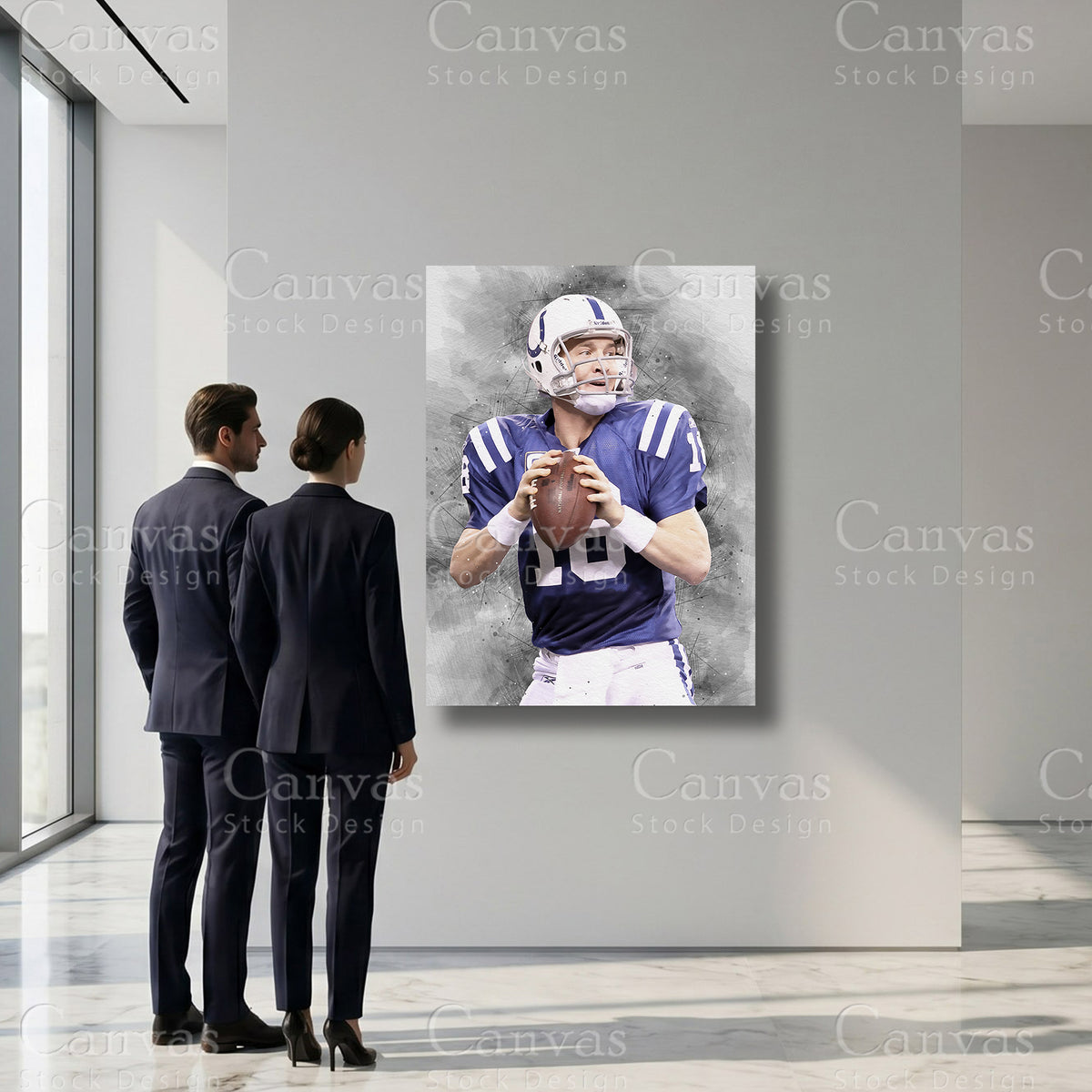 Peyton Manning professional football wall decor