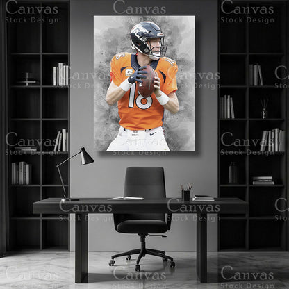 Peyton Manning quarterback wall decor