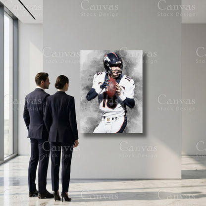 Peyton Manning professional football wall decor
