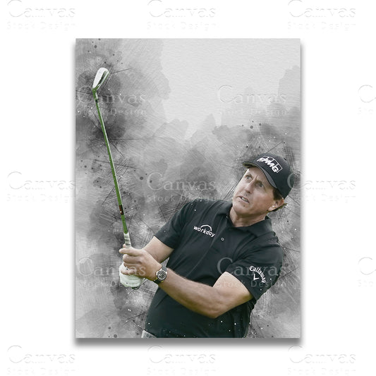 Phil Mickelson Golf Canvas Artwork