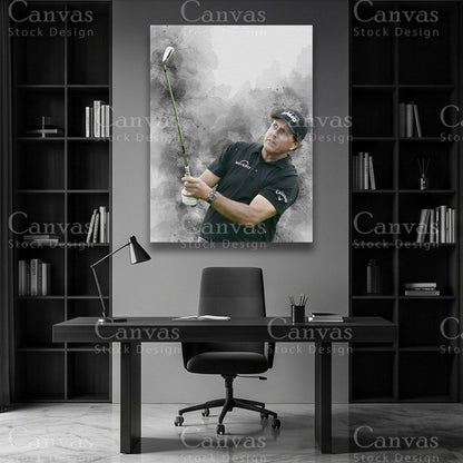 Phil Mickelson canvas sports artwork
