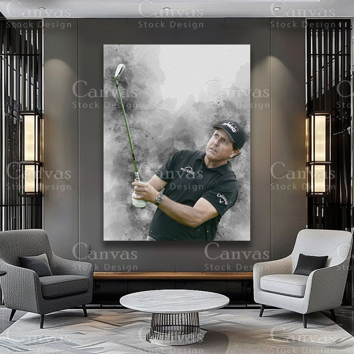 Phil Mickelson golfer wall decor