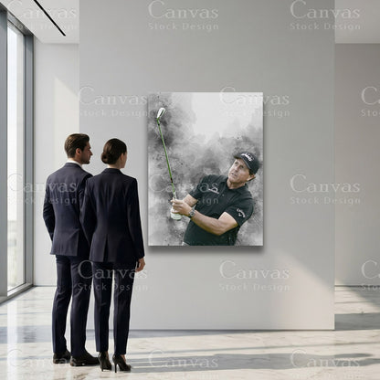 Phil Mickelson golf artwork for refined interiors