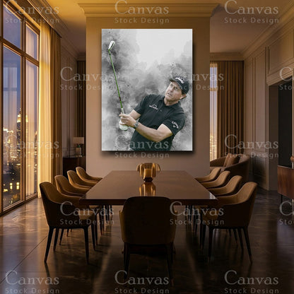 Phil Mickelson premium canvas presentation