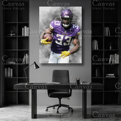 Premium Dalvin Cook sports wall decor for a game room