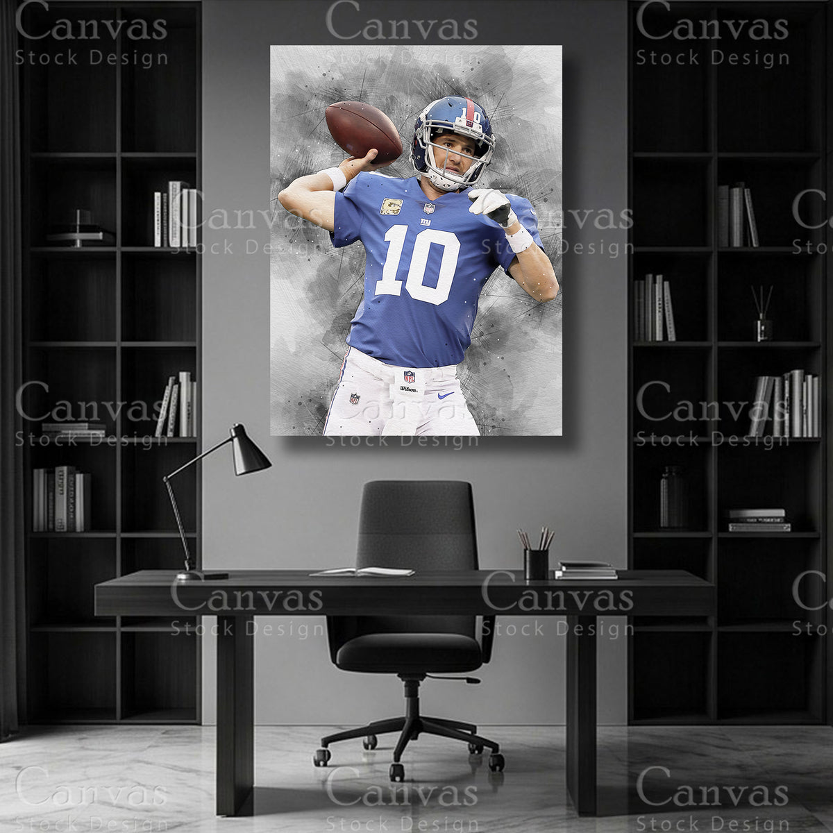 Premium Eli Manning wall decor for a football themed room