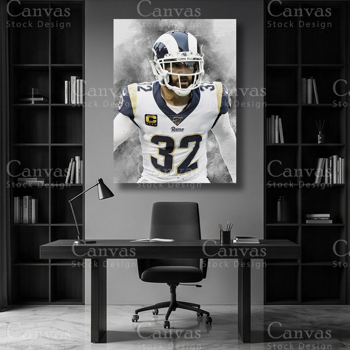 Premium Eric Weddle wall decor for a sports themed interior