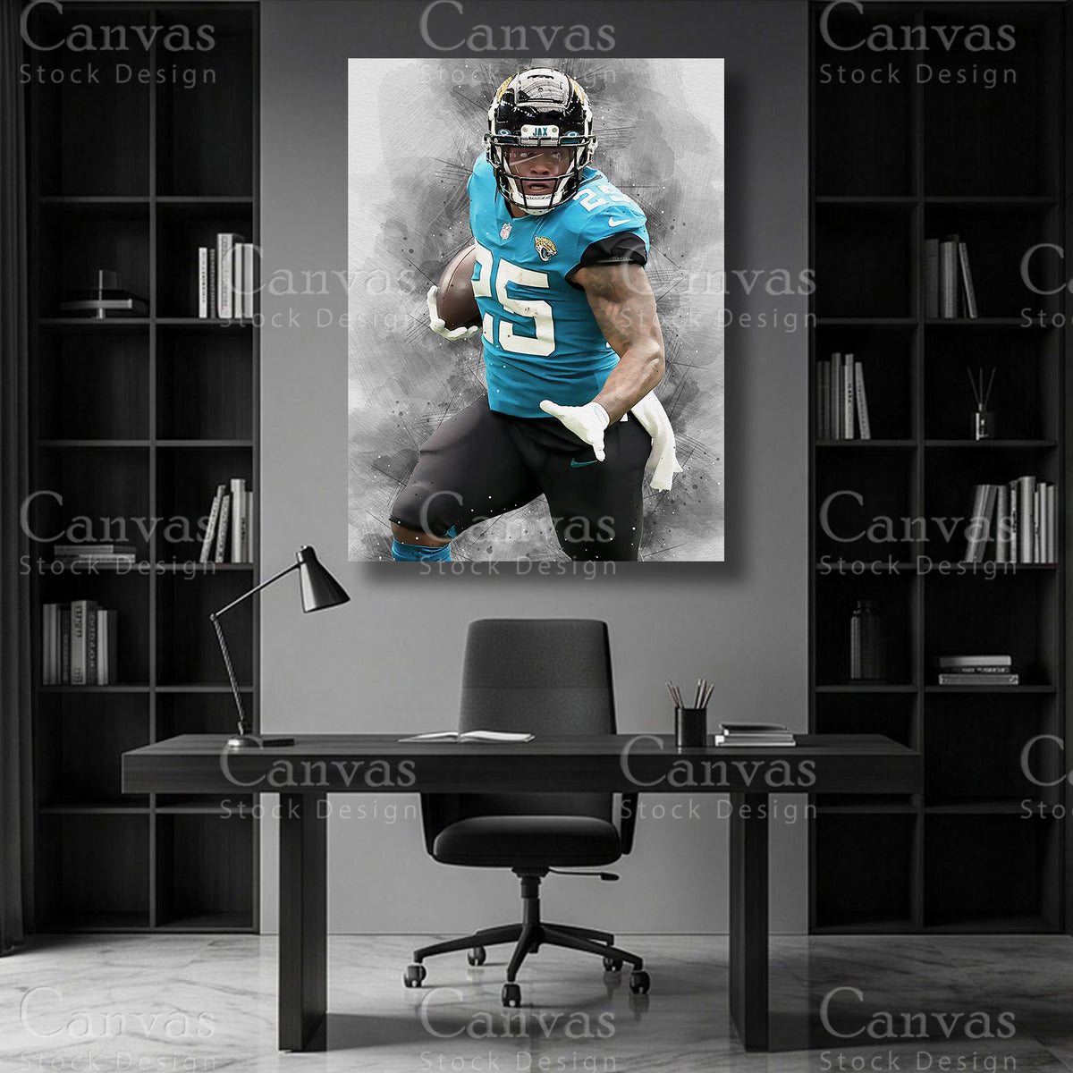 Premium James Robinson canvas decor for an NFL themed room