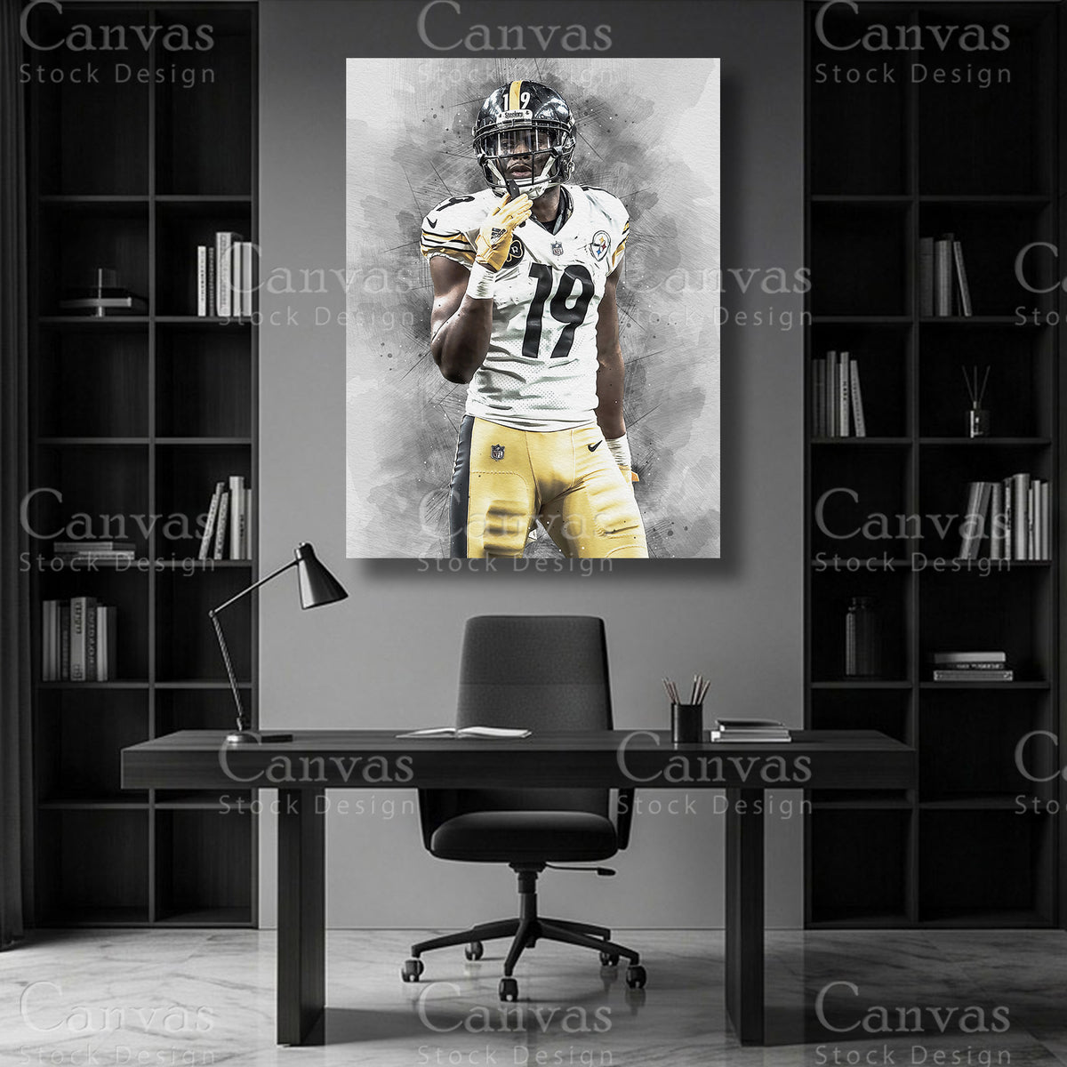 Premium JuJu Smith-Schuster canvas print for sports decor