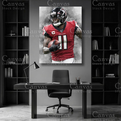 Premium Julio Jones sports print for a football collection