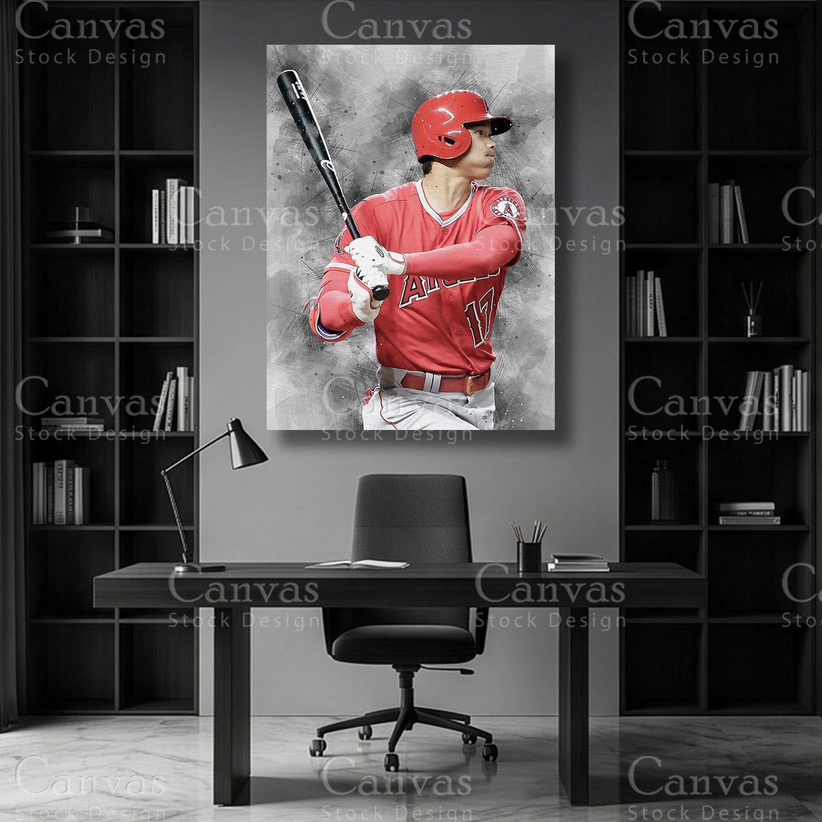 Premium Shohei Ohtani artwork for a baseball themed room