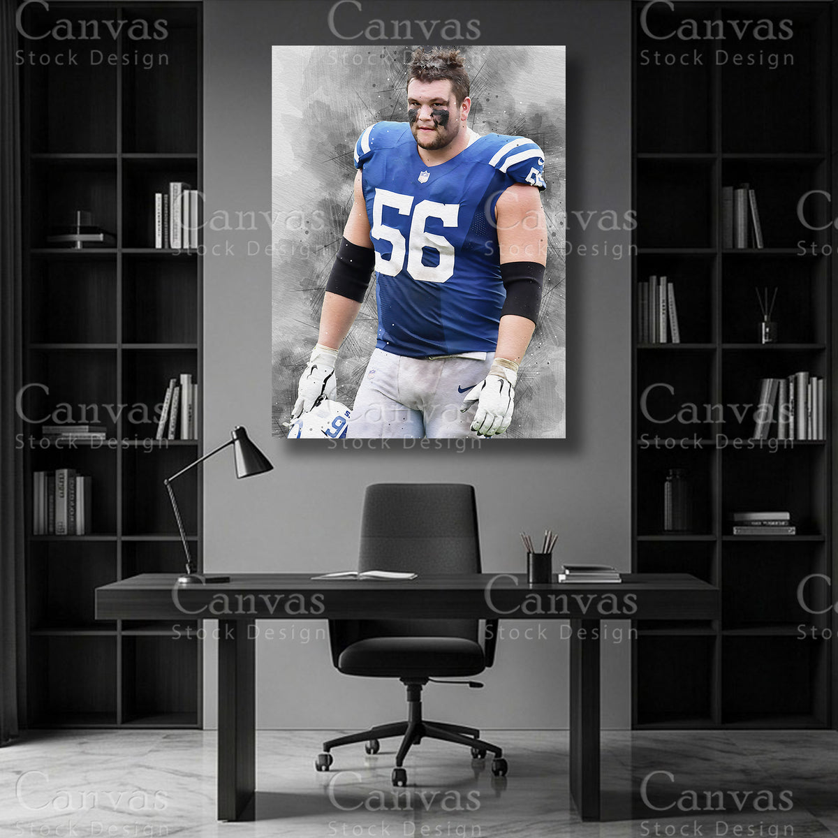 Quenton Nelson offensive lineman NFL wall art