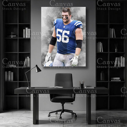 Quenton Nelson offensive lineman NFL wall art