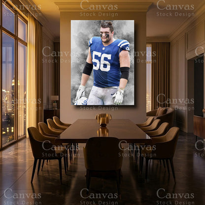 Quenton Nelson luxury NFL wall decor