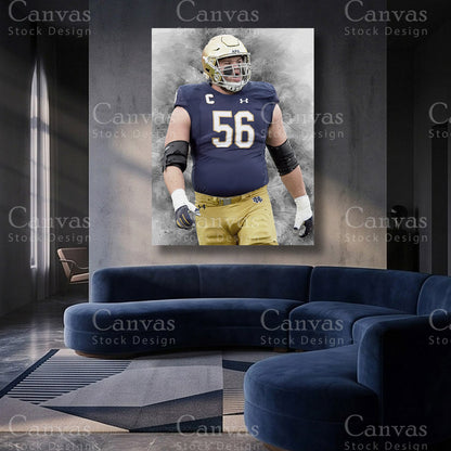 Quenton Nelson NFL football canvas artwork
