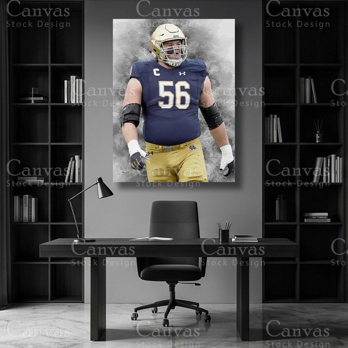Quenton Nelson offensive lineman wall art