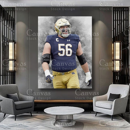 Quenton Nelson premium athlete canvas artwork