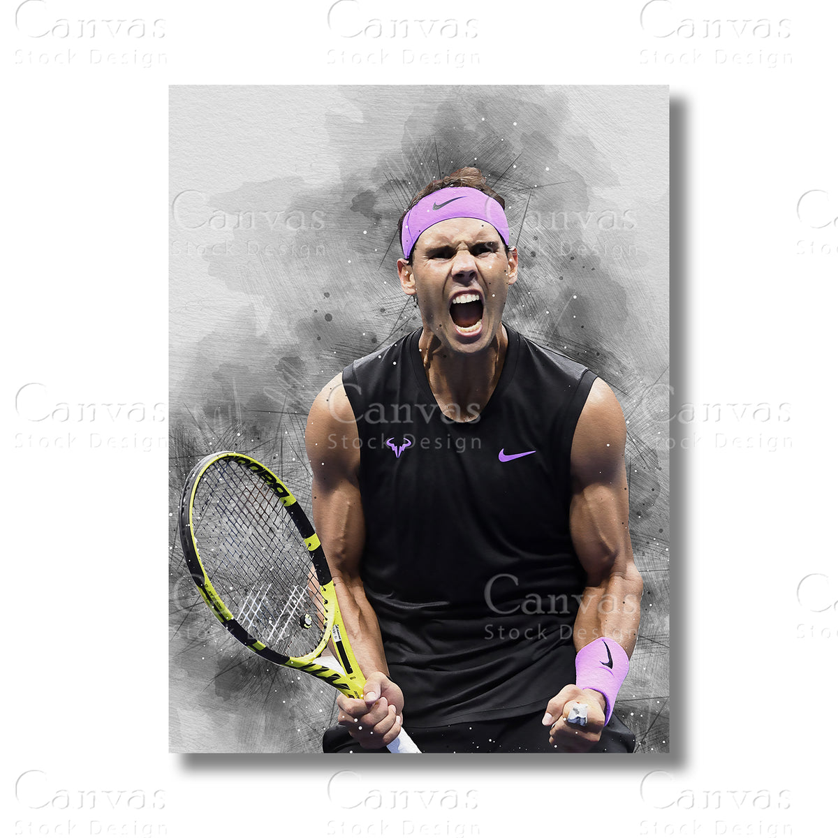 Rafael Nadal Iconic Tennis Canvas Wall Art