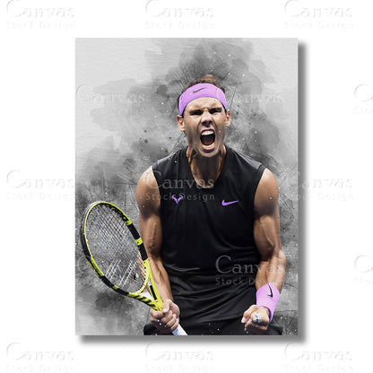 Rafael Nadal Iconic Tennis Canvas Wall Art
