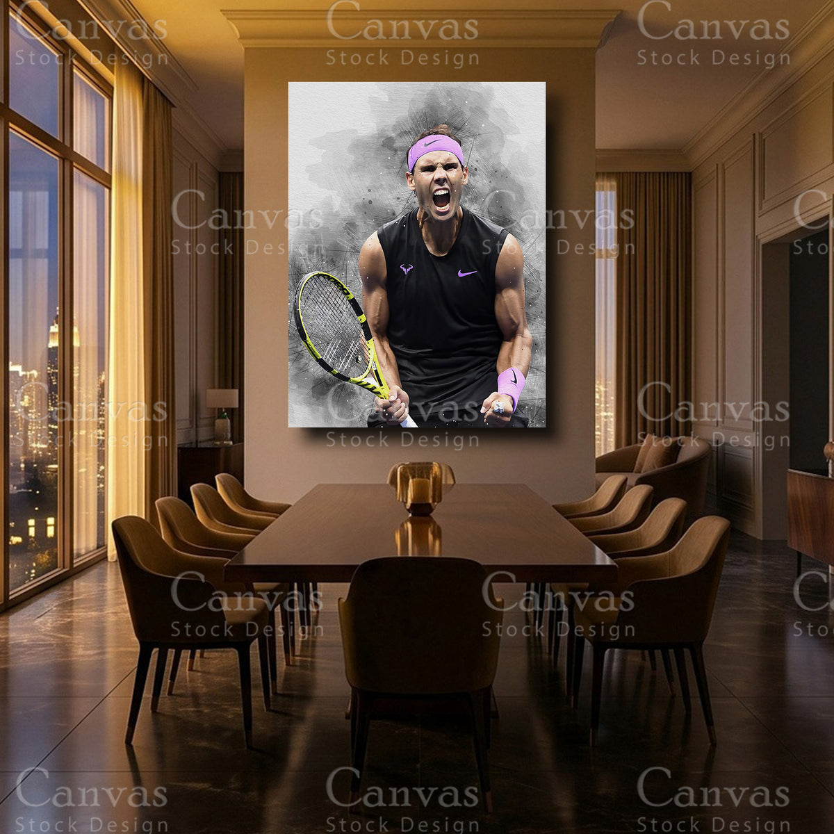 Rafael Nadal Luxury Tennis Wall Art
