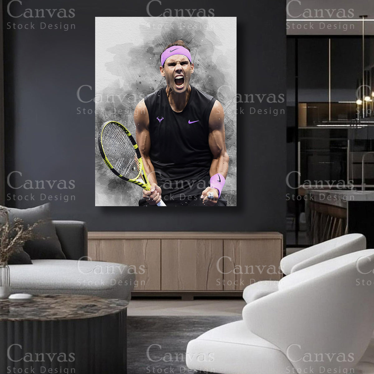 Rafael Nadal Canvas Art for Refined Interiors