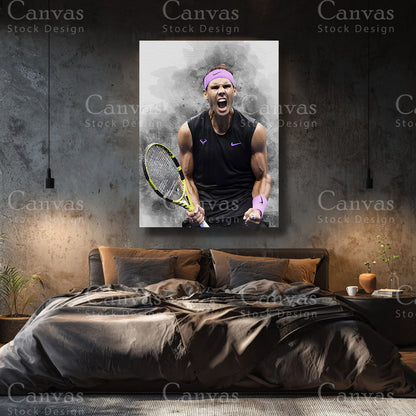 Rafael Nadal Premium Tennis Canvas Wall Art