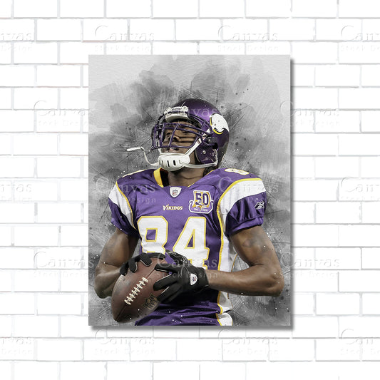 Randy Moss Canvas Wall Art – Minnesota Vikings NFL Legend Print