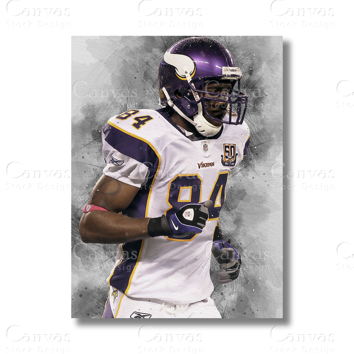 Randy Moss Elite NFL Canvas Wall Art