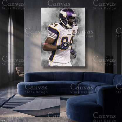 Randy Moss premium football canvas artwork