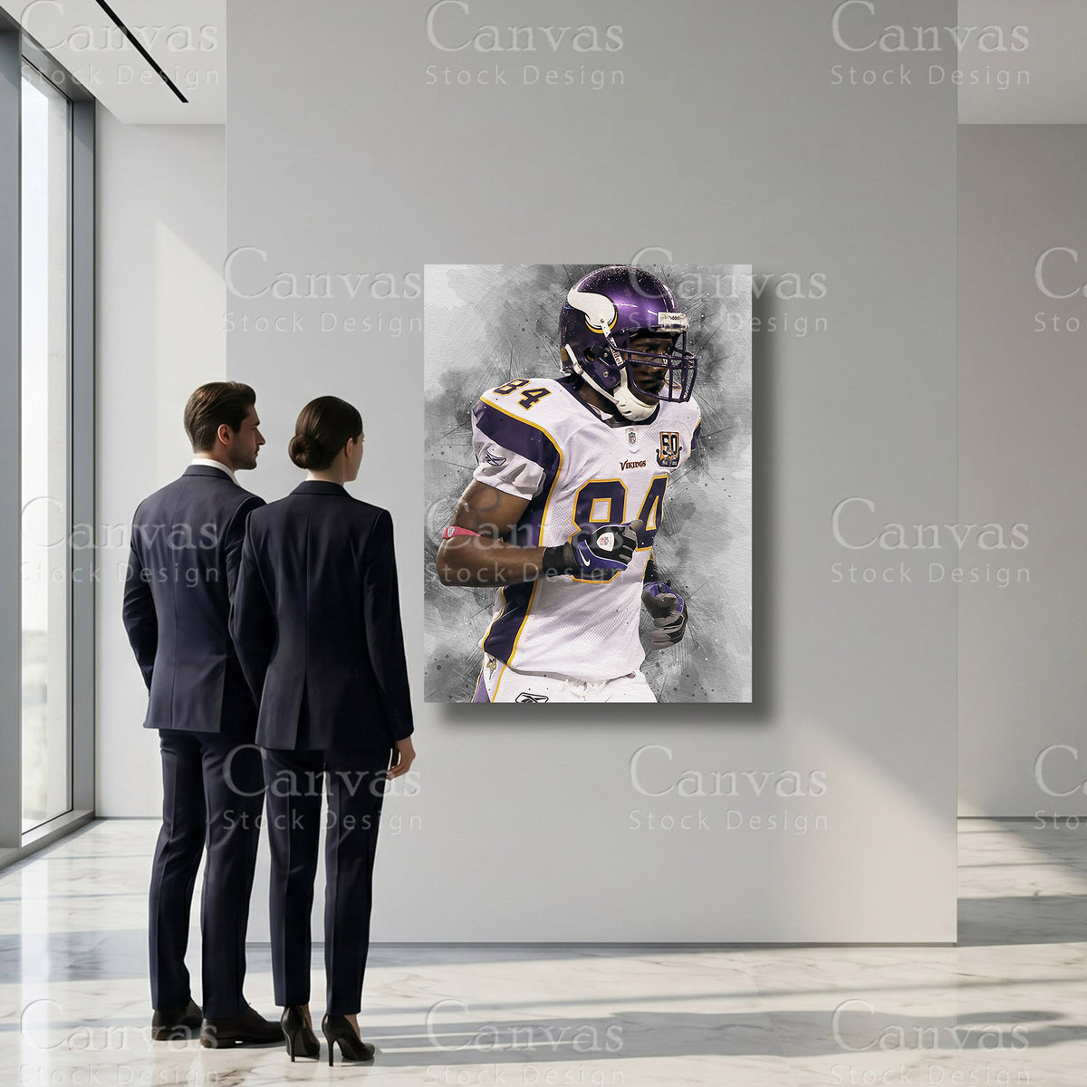 Randy Moss professional football canvas art