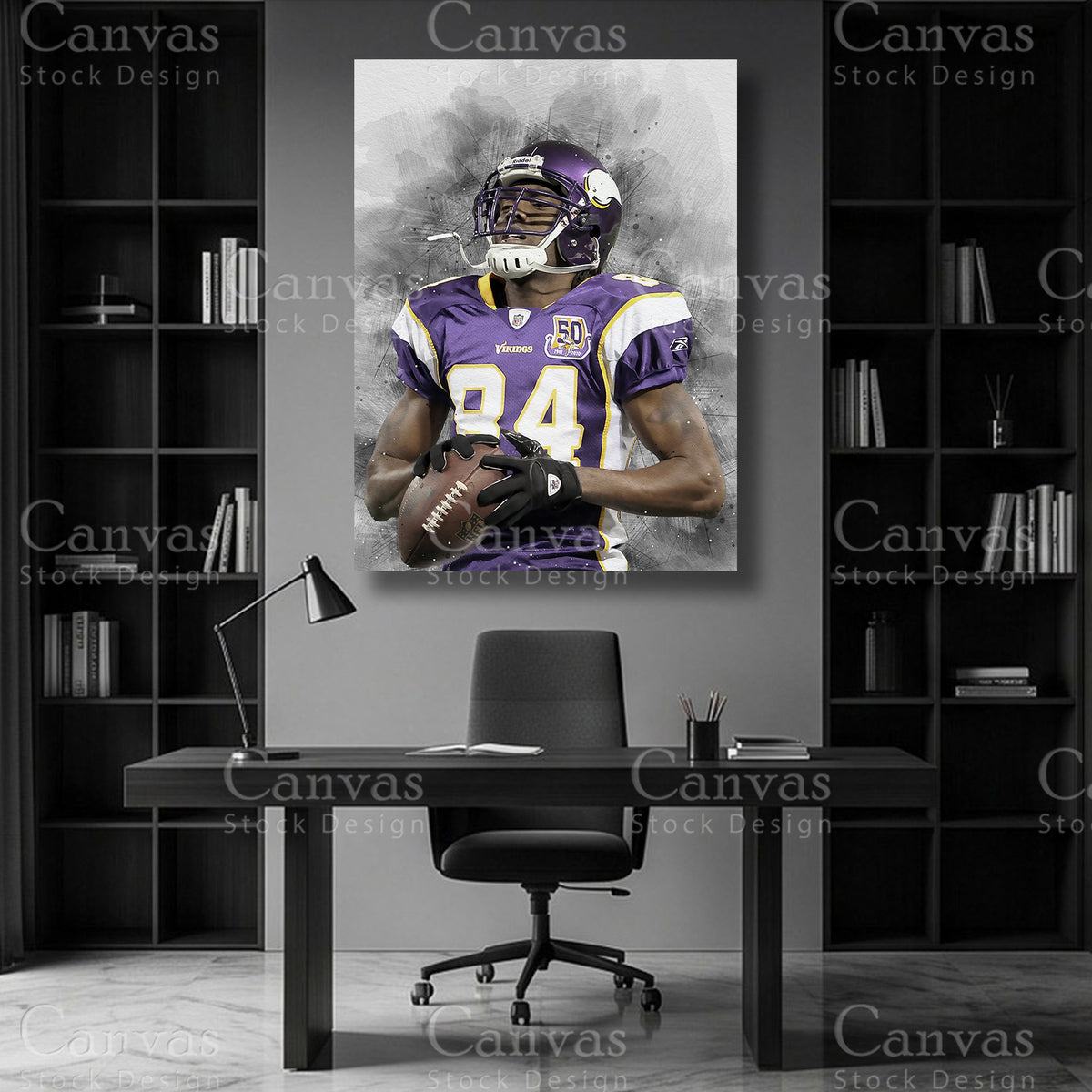 Randy Moss wide receiver wall art