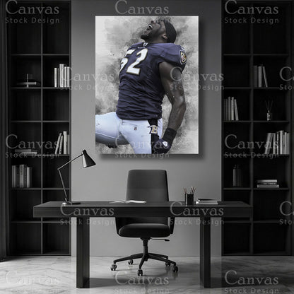 Ray Lewis NFL linebacker wall art
